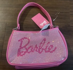 Barbie Diamante Shoulder Bag Pink Purse L - Picture 1 of 5