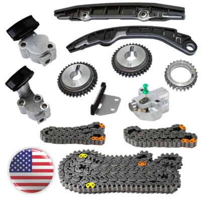 Engine Timing Chain Kit Fit Infiniti Nissan 370Z QX70 G37 M37 Q60 VQ37VHR 3.7L - Image 1 of 4