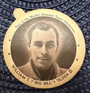 William T. "Big Bill" Tilden Reids Ice Cream Dixie Lid 2.5 inches