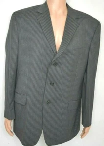Chaqueta deportiva Michael Kors para hombre de lana pura 44-R a rayas negra blanca WoolMark - Imagen 1 de 12