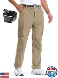 BondiTrekk Men's Quick-Dry Cargo Pants, Lightweight Hiking Pants, Travel Pant - Picture 1 of 5