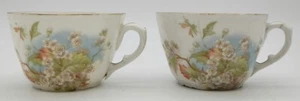 Merkelsgrun Porcelain Tea Cups (2) 1912-1918 Austrian Cloverleaf Back Stamp - Picture 1 of 24