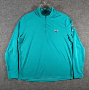 NBA Charlotte Hornets 1/4 Zip Long Sleeve Jordan Pullover Size 2XL-Tall Teal - Picture 1 of 18