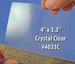 Laser Printable 4 x 3.3 inch Glossy Clear Sticker Labels 50 Sheets 4033C - Picture 1 of 9