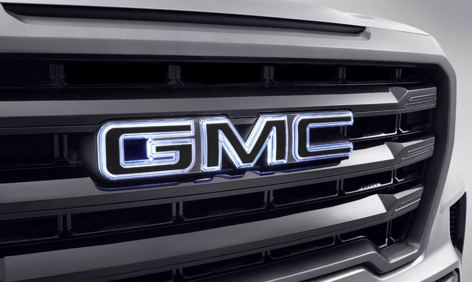 2020-2023 GMC Sierra 1500 2500HD 3500HD Illuminated Emblem Kit Black GM 86537576 - Image 1 of 3