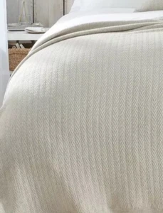 NUEVO The White Company Arlington Throw gris suave 55”x79” mezcla de lana - Imagen 1 de 12