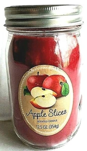 apple slices 12.5 oz. scented candle happy holidays gift - Picture 1 of 7