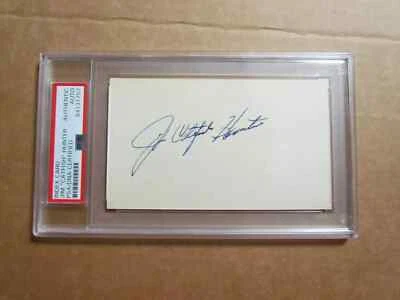 Jim Catfish Hunter Signed Index Card PSA / DNA Certified Encapsulated # 84131707 - Image 1 of 4