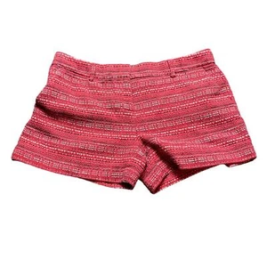 Artisan NY Women's Size 6 Mid Rise Red Multicolor Striped Tweed Style Shorts - Picture 1 of 9