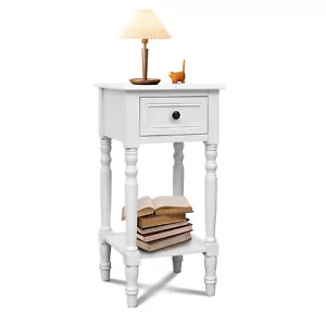 Schmaler Konsolentisch 14,2" T x 14,2" B x 28H" mit 1 Schublade & Regal, Sofa-Beistelltisch - Bild 1 von 29
