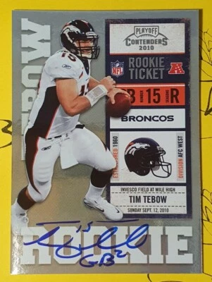 2010 Tim Tebow #234 Playoff Contenders Rookie Card Auto White - Image 1 of 2