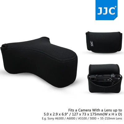 Camera Pouch Case Bag for Sony A6600 A6500 A6100 A6400 A6300 A6000+55-210mm Lens - Image 1 of 4