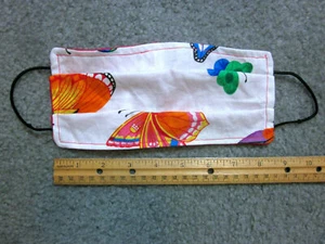 Handmade In California Face Mask Double Layer Butterfly Fabric - Picture 1 of 3