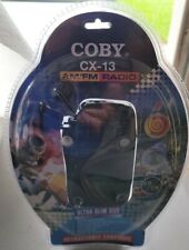 Coby Cx-13 AM/FM Tuner Portable Radio Retractable Earphone New In Package