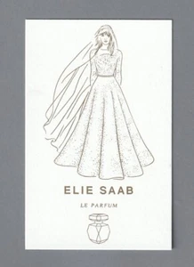 Carte publicitaire - advertising card - Elie Saab (motifs dorés) - Bild 1 von 1