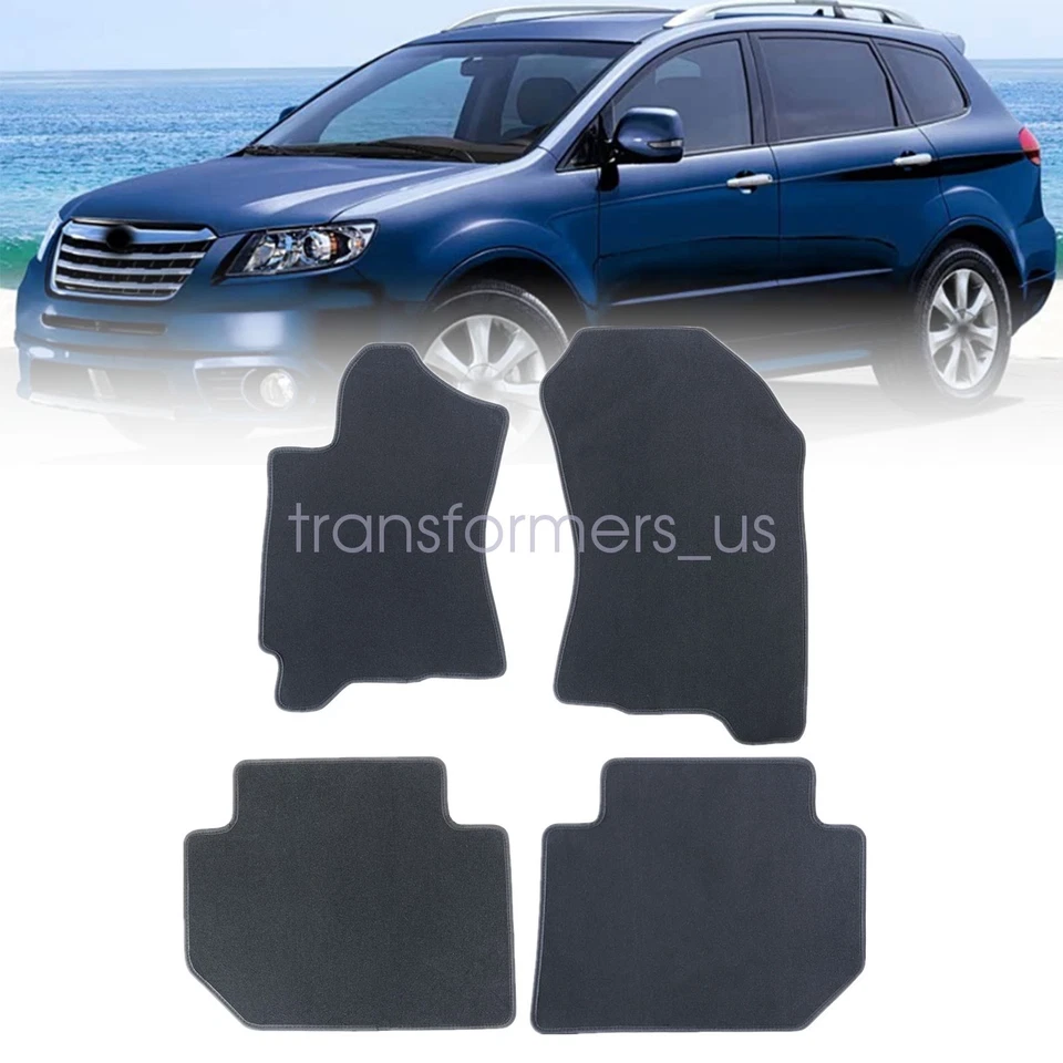For 2010 2011 2012 2014 Subaru Tribeca Front & Rear Floor Mats Carpet Black New - Imagem 1 de 4