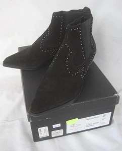 Botín Rag & Bone Westin negro gamuza tachonado lengüeta talla 10 caja - Imagen 1 de 8