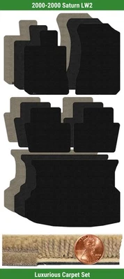 Juego de alfombrillas Lloyd Custom Luxe para Saturn LW2 2000 (5 piezas) #11B9 Foto 1 de 4