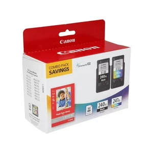 Genuine OEM Canon 240XL Black 241XL Color Combo Ink Cartridges + 50 Sheets 4x6 - Picture 1 of 6