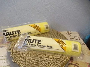 Paquete de 2 piezas Rubbermaid comercial BRUTE rodillo de acero esponja cabezal fregona recarga 6436 - Imagen 1 de 2