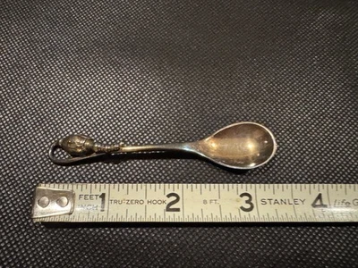 Georg Jensen, Blossom Floral Sterling Silver 3 3/8" Mocha Spoon with monogram - Image 1 of 3