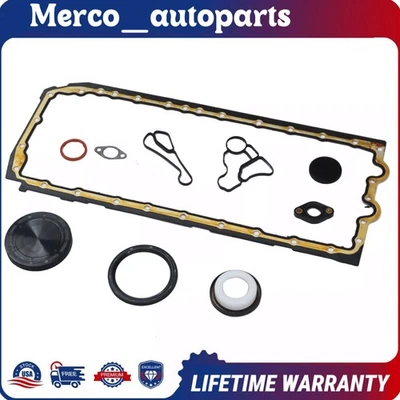 Oil Pan Gasket Set w/ Oil Cooler Seal for BMW M135i 335i 435i 535i X5 X6 N55 US Foto 1 de 4