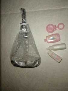 BARBIE DOLL ACCESSORIES BABY BOTTLE WHITE RATTLE POWDER LOTION DIORAMA PLAYSET - Picture 1 of 6