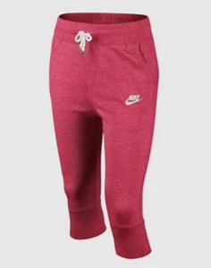 Nike Youth Girls Capri Pant Sportswear Gym Vintage Vivid Pink 811575 607 - Picture 1 of 5