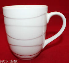 Jamie Oliver Porcelain White Embossed Waves Coffee Tea Mug Cup 1403002 Thailand