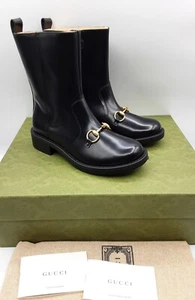 Gucci Children's girl's Horsebit black leather boots EU 29 US 12 $710 - Picture 1 of 14