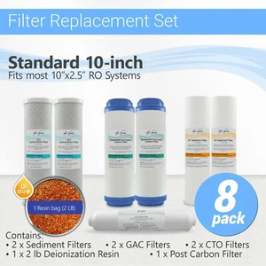 Aquarium Replacement Max water filter Set Sediment Carbon, RO DI Mixed Bed Resin - Picture 1 of 6