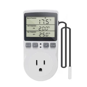 Presa Termostato Digitale Presa Regolatore Temperature Riscaldamento/Raffreddamento - Foto 1 di 26