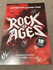 ROCK OF AGES 2019 10th Anniversary Broadway WINDOW CARD Poster Cast Signed