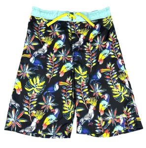 Tommy Bahama Boys' Swim Trunks – Hawaiian Parrots Print | Mesh-Lined | Size L - Picture 1 of 11