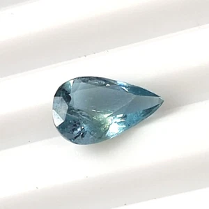 1.10 Carat Natural Blue Aquamarine Santa Maria Faceted 9.5X6.5 mm Pear Gemstone - Picture 1 of 5