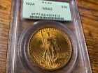 1924 Gold Saint-Gaudens $20 Dollars Ms62 Pcgs Ogh Very Nice !! Price Drop !!
