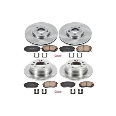 PowerStop Disc Brake Kit - Front and Rear - Fits Hyundai Tucson 2012-2015, Kia S Foto 1 de 4