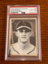 BOWMAN CHROME 2001 ~ STAN MUSIAL ~ CARDINALS ROOKIE REPRINT CARD #3 PSA 8 POP 2
