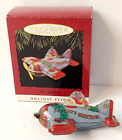 1993 Hallmark Ornament Qx5622 Pressed Tin Airplane In Orig Box #19599
