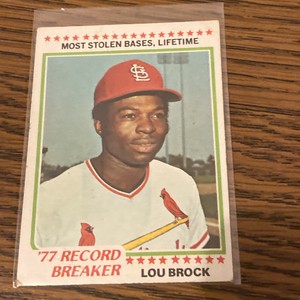 1978 Topps '77 Record Breaker - Lou Brock #1 E440