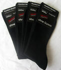 4 Pair Men Socks Without Rubber Cocain 1/1 Ribbed 100% Cotton Black 39 - 46