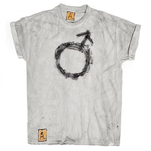 Handmade distressed custom art tshirt with MARS sign. Hand-painted. Great gift. - Picture 1 of 1