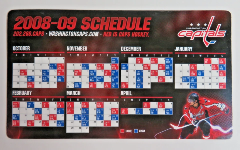 🏒2008-09 washington capitales 🏒horario magnético sga OVECHKIN gorras HOCKEY 🏒 Foto 1 de 1