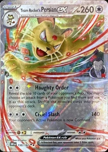 Juego de cartas coleccionables Pokémon Team Rocket's Persian ex - 150/182 SV10: Destined Rivals doble raro - Imagen 1 de 1