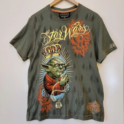 MARC ECKO~ 2008 Lucasfilm LTD ~Cut & Sew~ STAR WARS ~ YODA~ T Shirt~ NEW - Image 1 of 4