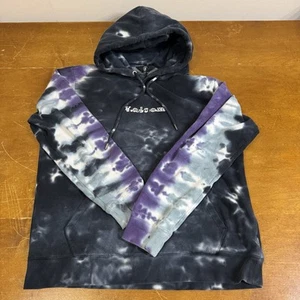Volcom Hoodie Mens Large Black Purple Skate Emo Grunge Y2K Abstract Tye Dye - Picture 1 of 10