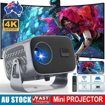 4K Mini Projector LED 1080P Bluetooth 5.0 Portable For Android 11.0 Home Theater - image 1 of 4