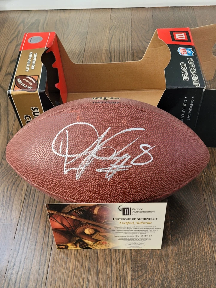 Réplica de fútbol americano NFL firmada por Dwayne Jarrett con certificado GAI y holograma Foto 1 de 1