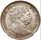 GREAT BRITAIN 1817 LARGE BUST HALF-CROWN 1/2 CROWN UNC NGC MS62