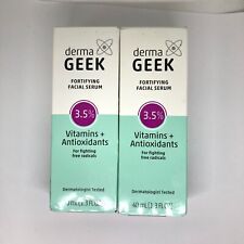 Set of 2 Derma GeeK Fortifying Facial Serum 3.5%Vitamins & Antioxidants 1.3 floz